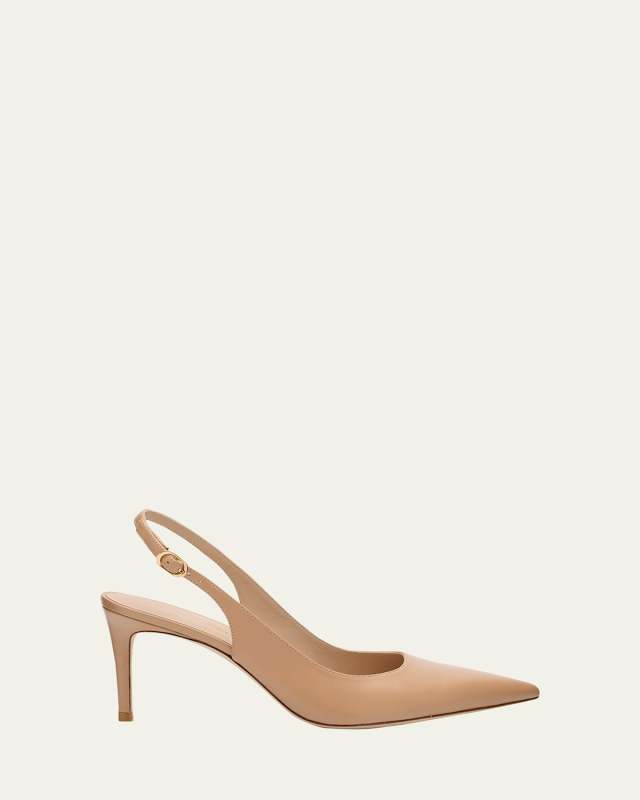 Stuart Leather Slingback Pumps